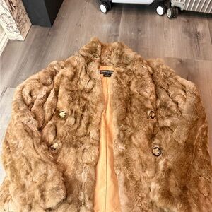 Women's Faux Fur Coat in Tan